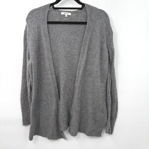 Madewell Gray Knit Open Front Cardigan Sweater Size S Minimalist Wool Blend Cozy